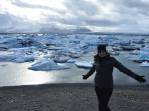 Visita ao lago cheio de icebergs aos pés da geleira Vatnajökull, no Parque de Skaftafell, no sul da Islândia